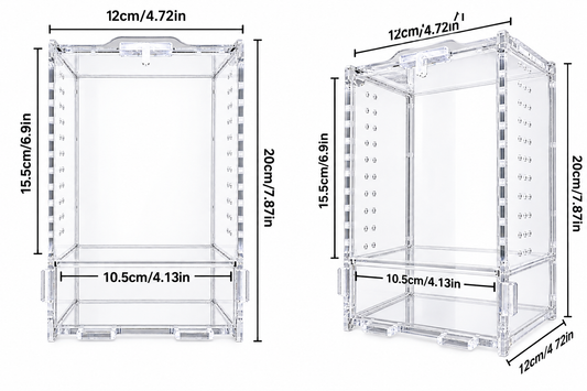Large Adult Jumping Spider Enclosure with Cute Creeps Decoration Accessory Pack